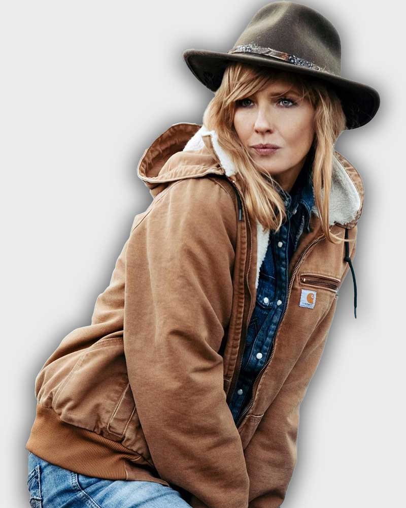 Camel Brown Bomber Jacket