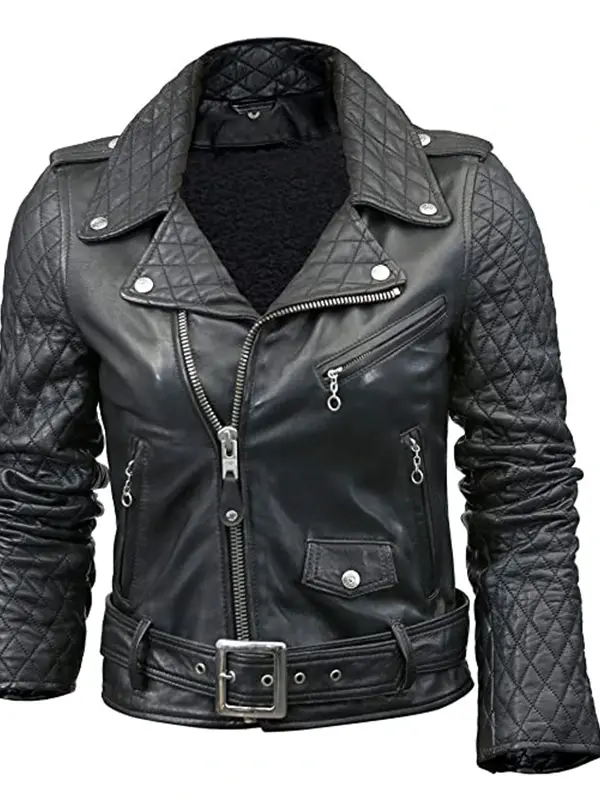Women’s Biker Black Quilted Leather Jacket
