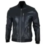 Matthew Black Bomber Leather Jacket