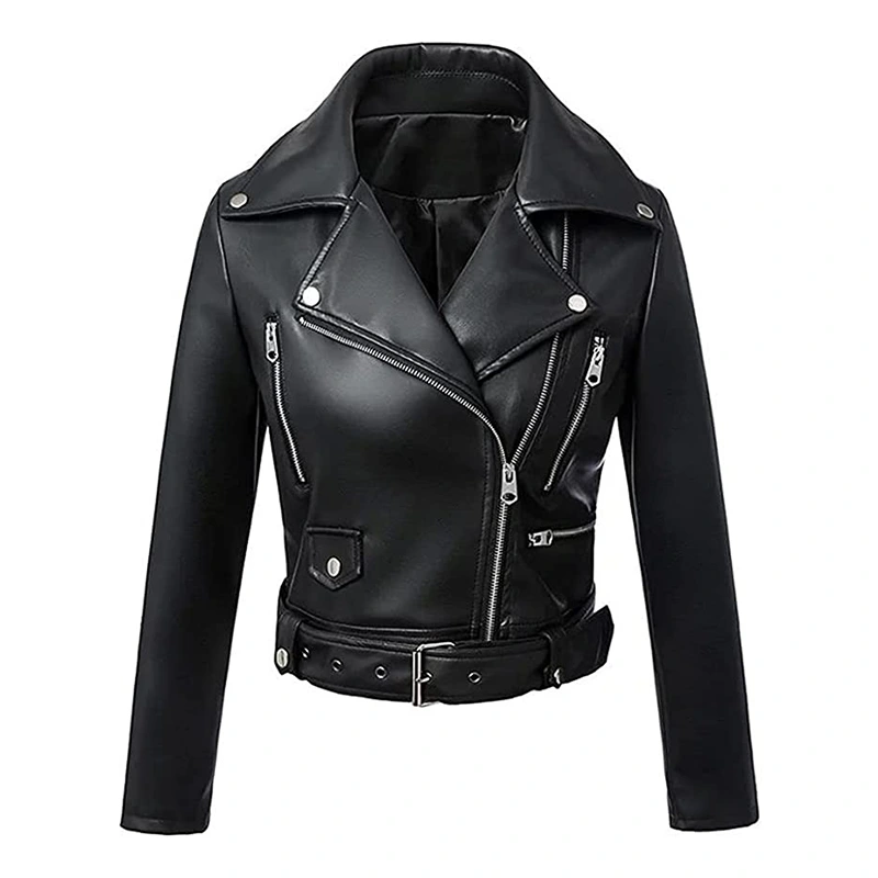 Diane Black Motorcycle Leather Jacket