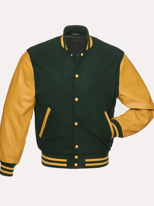 Green and Yellow Bomber Jacket