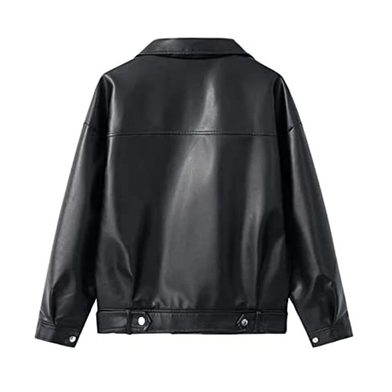 Click to zoom Julie Black Biker Leather Jacket