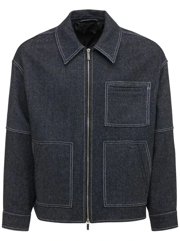 Mens Grey Denim Jacket