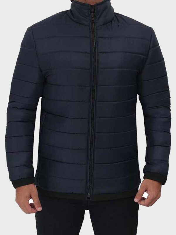 Mens Puffer Dark Blue Jacket