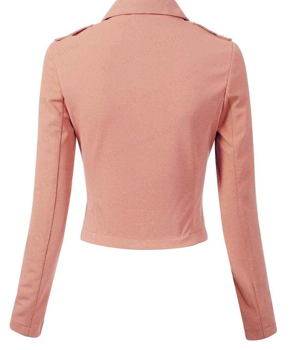Womens Pink Leather Jacket