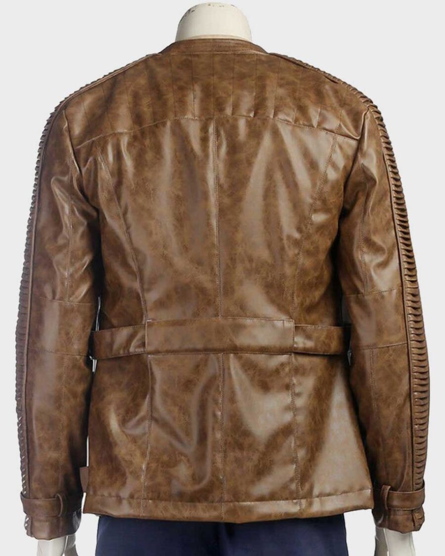 Belted Pilot Leather Jacket
