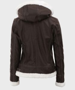 Womens Dark Brown Shearling Jacket