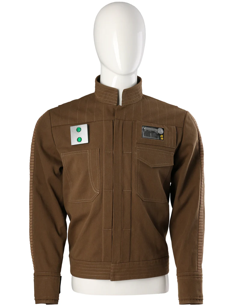 Brown Stand-Collar Field Jacket