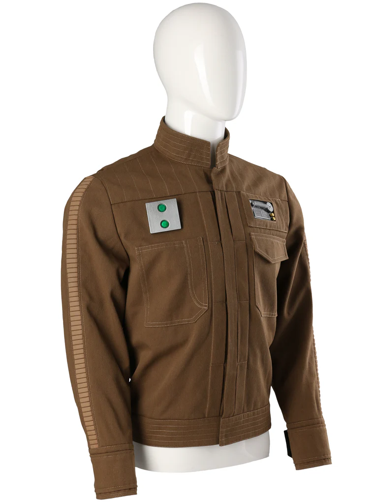Brown Stand-Collar Field Jacket