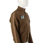 Brown Stand-Collar Field Jacket